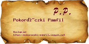 Pokoráczki Pamfil névjegykártya